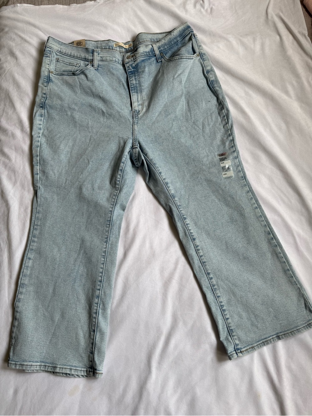 Levi's Light Blue CROPPED Flare Jeans